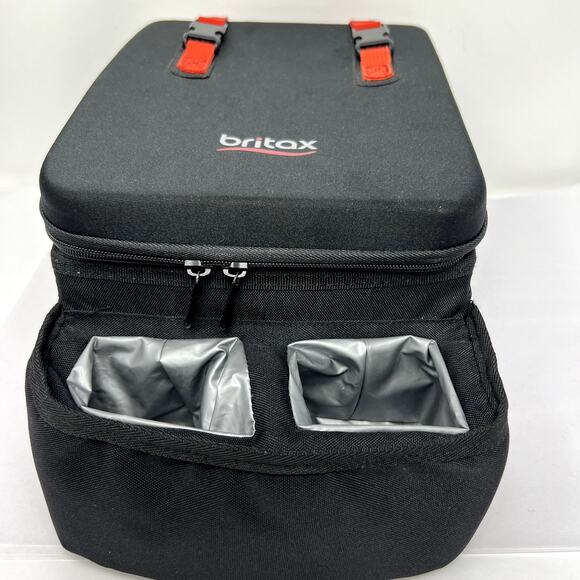 Britax Car Seat Caddy Organizer Insulated cup holders Black Eight Mesh Pockets - Picture 6 of 9